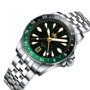 Phoibos Voyager GMT PY058A Green Aventurine Stone Phoibos Voyager GMT PY058A Green Aventurine Stone