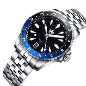 Phoibos Voyager GMT PY058B Dark Blue Aventurine Stone Phoibos Voyager GMT PY058B Dark Blue Aventurine Stone