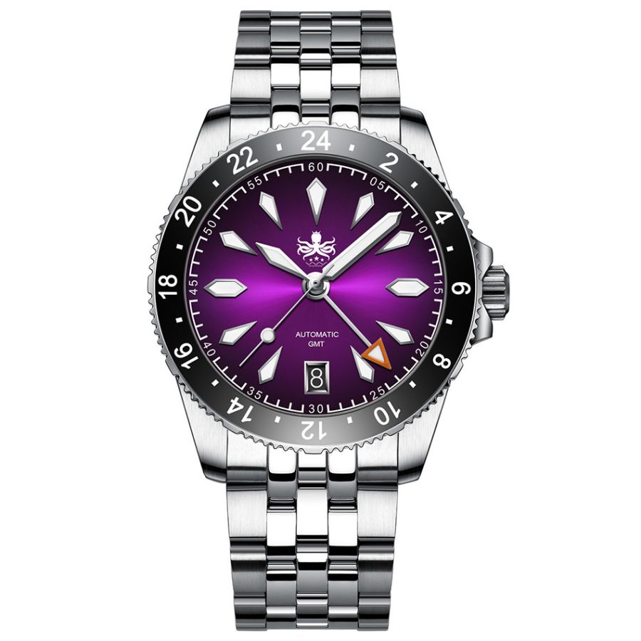 Phoibos Voyager GMT PY058H Royal Purple Sunray