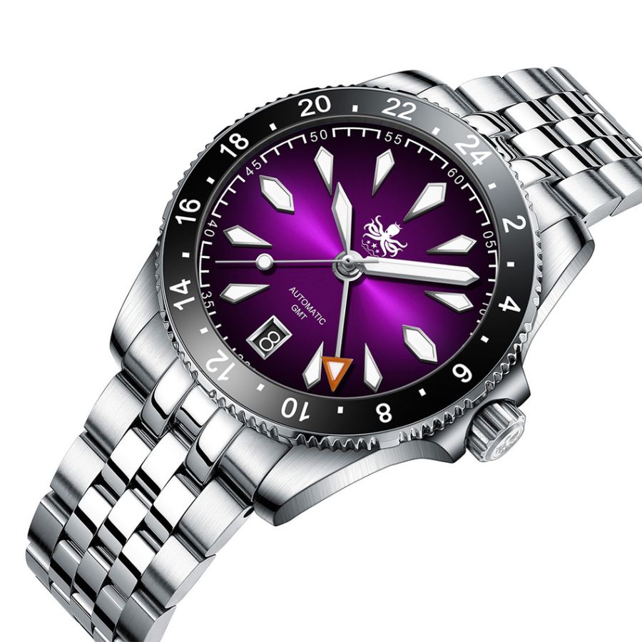 Phoibos Voyager GMT PY058H Royal Purple Sunray