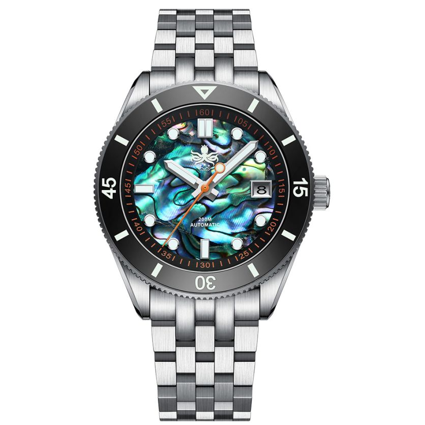 Phoibos Wave Master PY053ED Abalone Shell Date Phoibos Wave Master PY053ED Abalone Shell Date