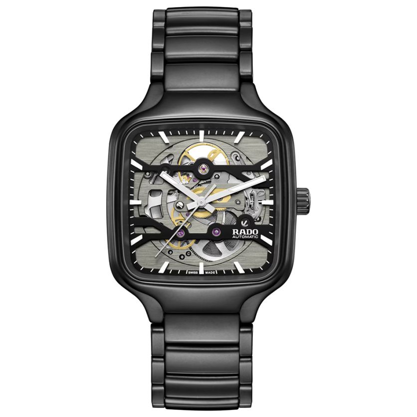 Rado True Square Automatic Skeleton 01.808.6197.3.015 R27197152 Rado True Square Automatic Skeleton 01.808.6197.3.015 R27197152