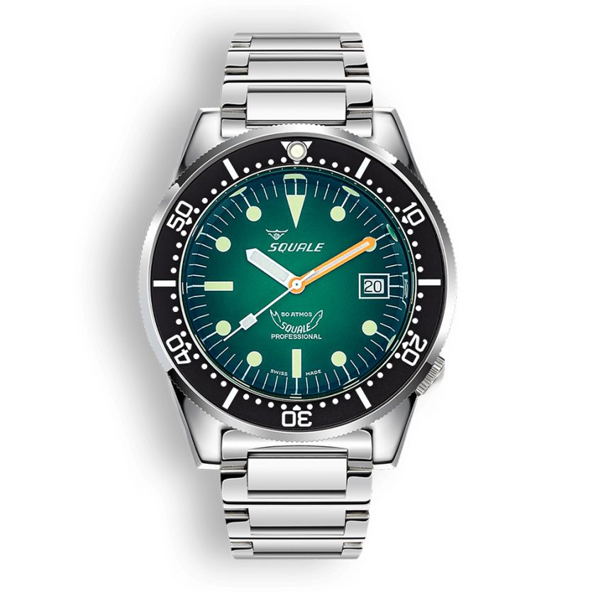 Squale 1521 Green Ray Bracelet 1521PROFGR.SQ20L Squale 1521 Green Ray Bracelet 1521PROFGR.SQ20L