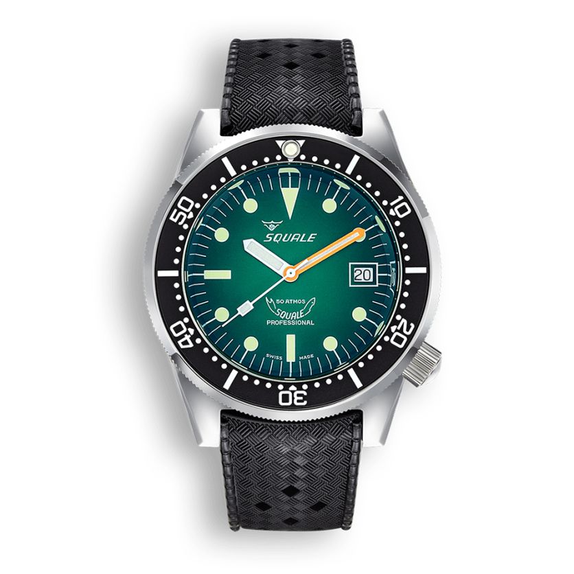 Squale 1521 Green Ray Rubber 1521PROFGR.HT Squale 1521 Green Ray Rubber 1521PROFGR.HT