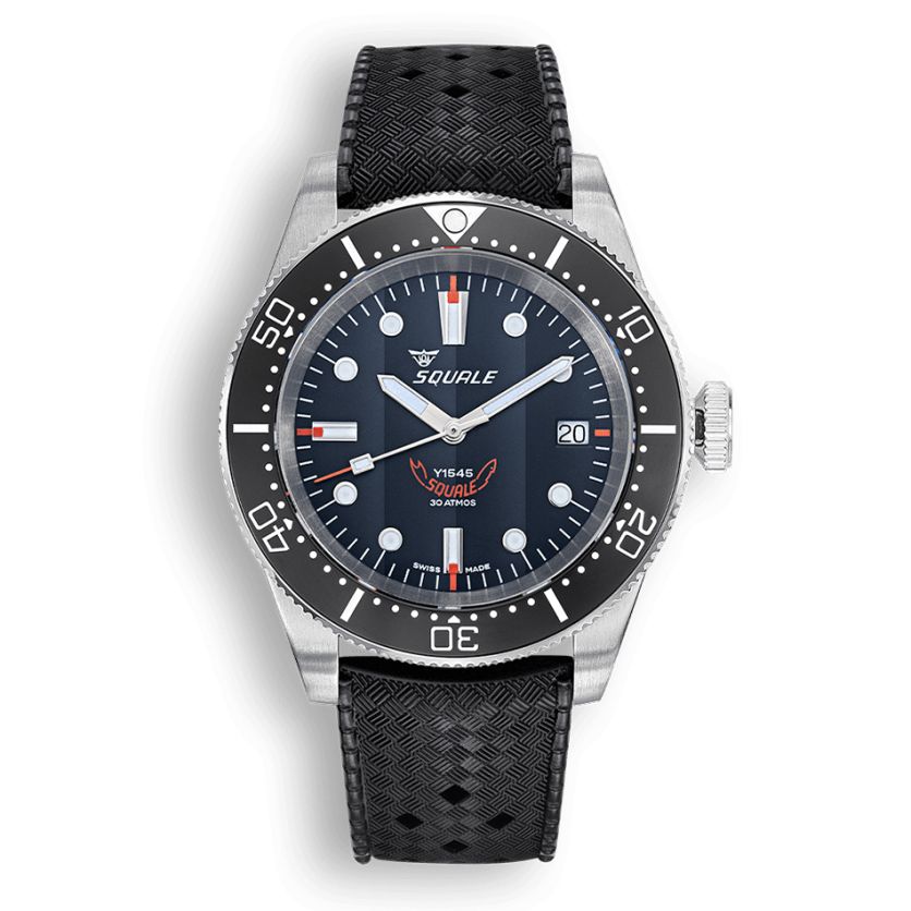 Squale 1545 Black Rubber 1545BKBKC.HT Squale 1545 Black Rubber 1545BKBKC.HT