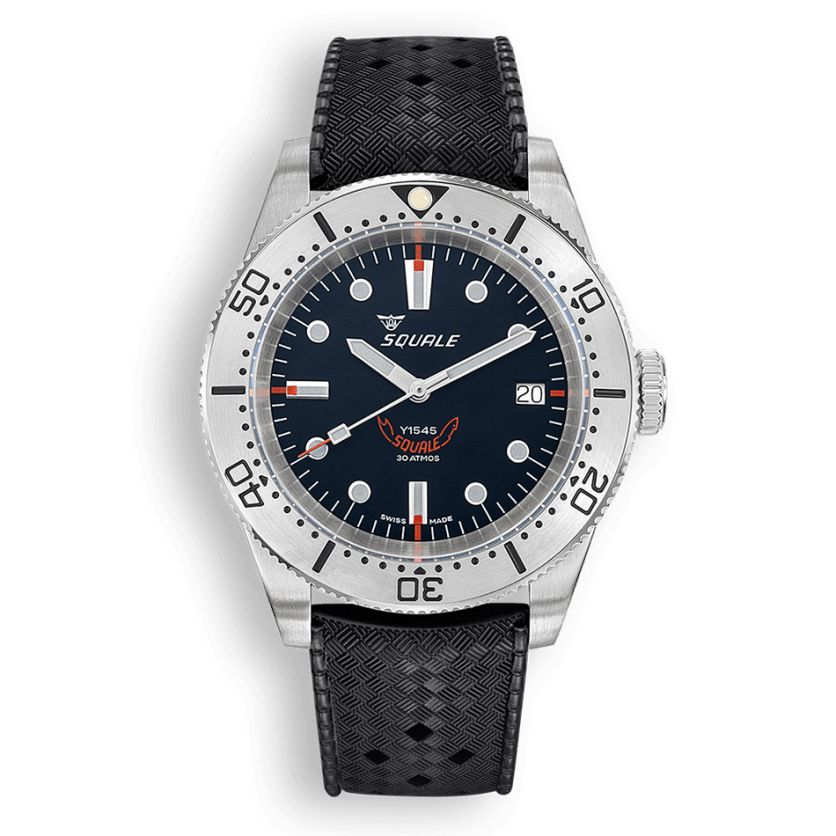 Squale 1545 Steel Black Rubber 1545SSBK.HT Squale 1545 Steel Black Rubber 1545SSBK.HT