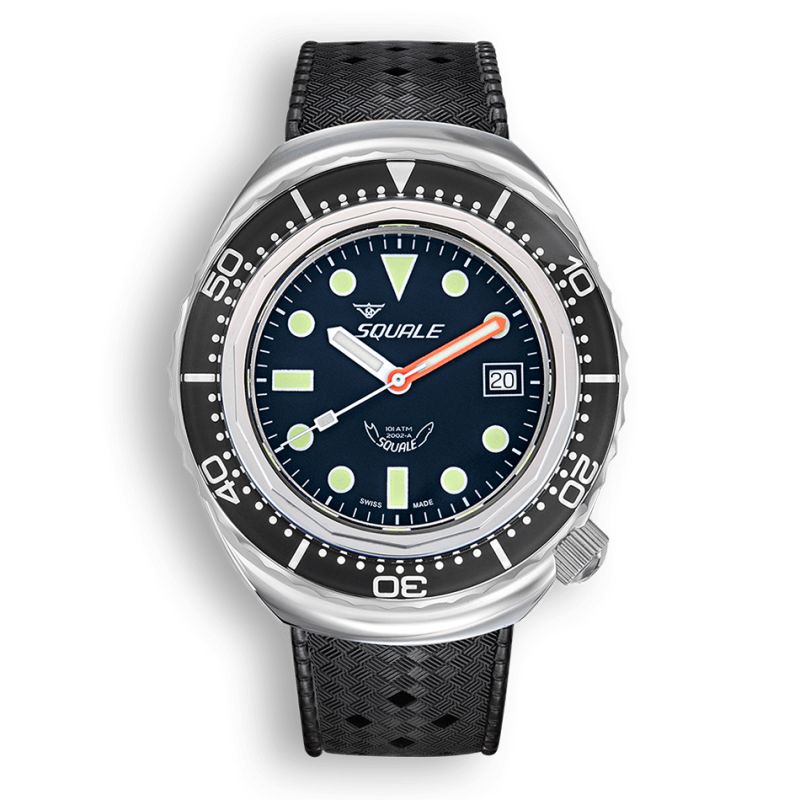 Squale 2002 Black Round Dots 2002.SS.BK.BK.HT Squale 2002 Black Round Dots 2002.SS.BK.BK.HT