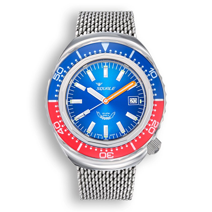 Squale 2002 Blue-Red 2002.SS.BLR.BL.ME22 Squale 2002 Blue-Red 2002.SS.BLR.BL.ME22