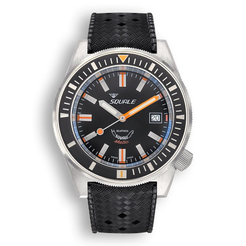Squale Matic Satin Black Rubber MATICXSG.HT