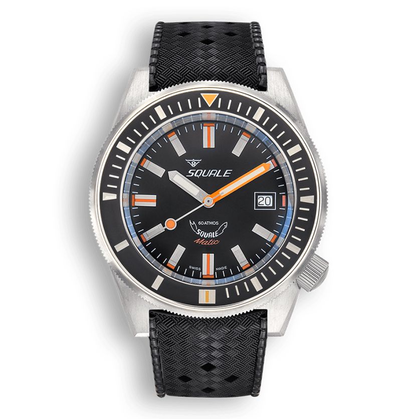 Squale Matic Satin Black Rubber MATICXSG.HT Squale Matic Satin Black Rubber MATICXSG.HT