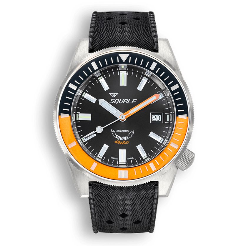 Squale Matic Satin Orange Rubber MATICXSC.HT Squale Matic Satin Orange Rubber MATICXSC.HT