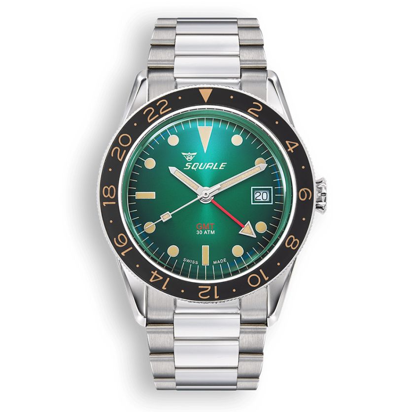 Squale Sub-39 GMT Vintage Green Bracelet SUB-39GMGR.BR22 Squale Sub-39 GMT Vintage Green Bracelet SUB-39GMGR.BR22