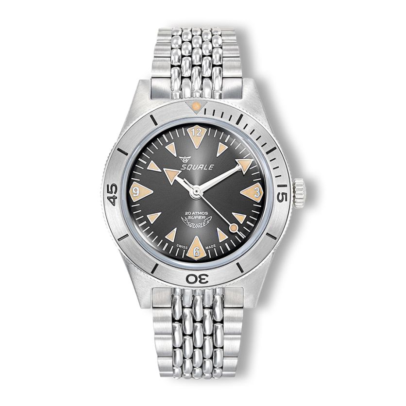 Squale Super-Squale Big Arrows Black Bracelet SUPERSSABK.AC Squale Super-Squale Big Arrows Black Bracelet SUPERSSABK.AC