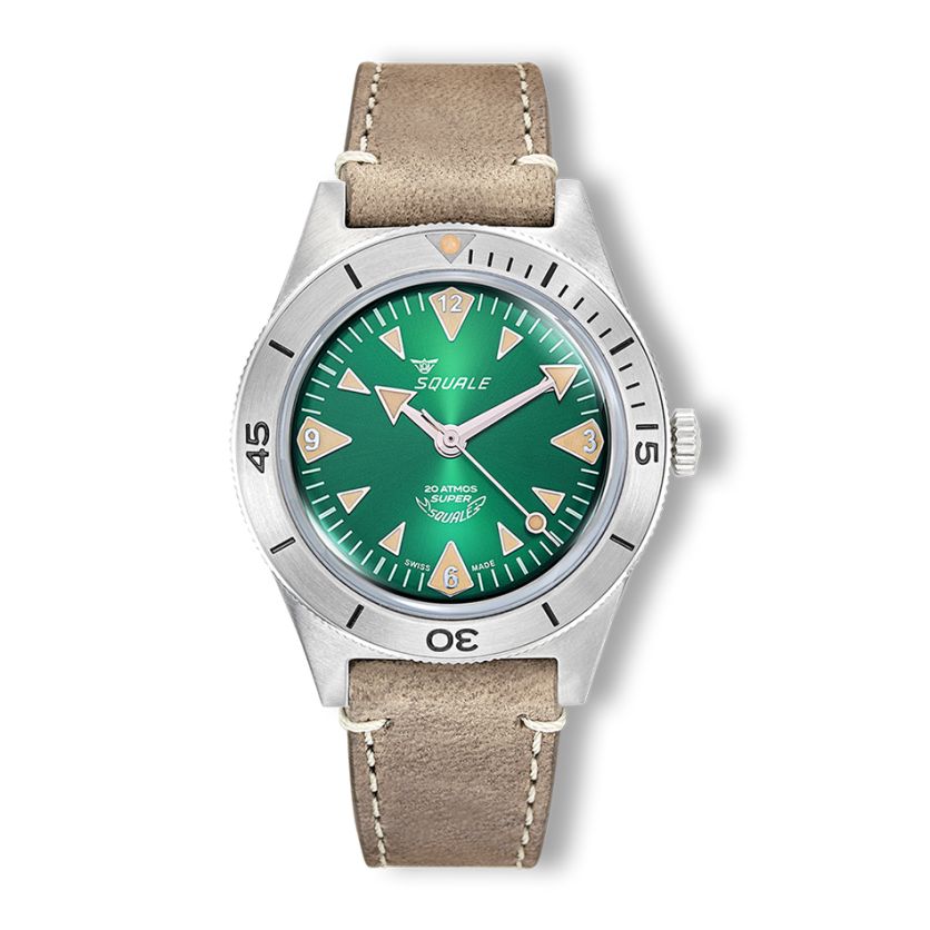 Squale Super-Squale Big Arrows Green Leather SUPERSSAGR.PTO Squale Super-Squale Big Arrows Green Leather SUPERSSAGR.PTO