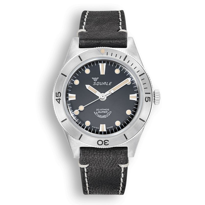 Squale Super-Squale Sunray Black Leather SUPERSSBK.PN Squale Super-Squale Sunray Black Leather SUPERSSBK.PN