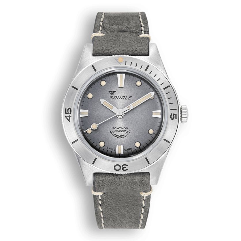 Squale Super-Squale Sunray Grey Leather SUPERSSG.PG Squale Super-Squale Sunray Grey Leather SUPERSSG.PG