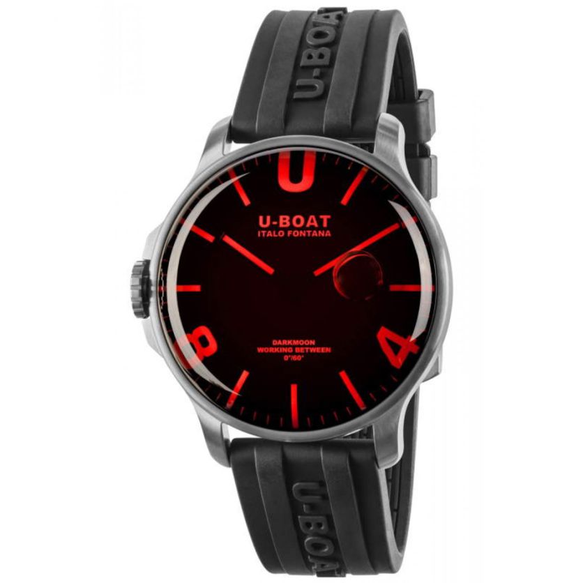 U-Boat 8466/C DARKMOON RED GLASS PVD