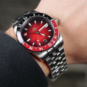 Phoibos Voyager GMT PY058D Burgundy Red Sunray