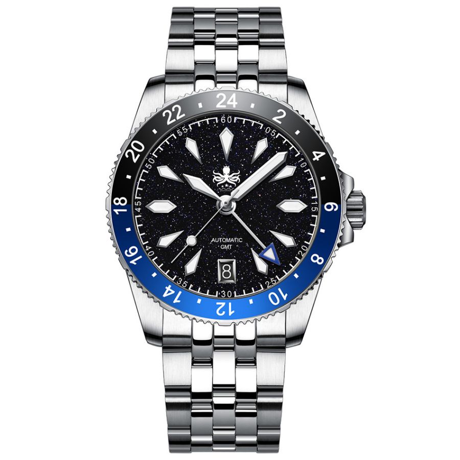 Phoibos Voyager GMT PY058B Dark Blue Aventurine Stone