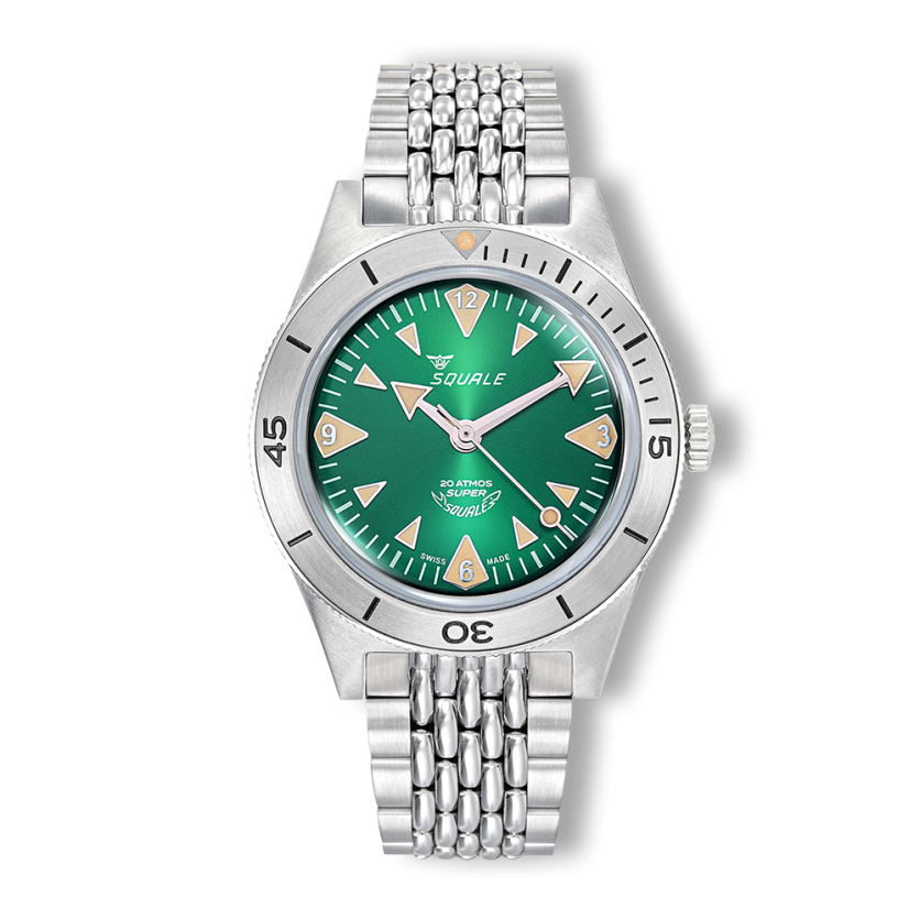 Squale Super-Squale Big Arrows Green Bracelet SUPERSSAGR.AC Squale Super-Squale Big Arrows Green Bracelet SUPERSSAGR.AC